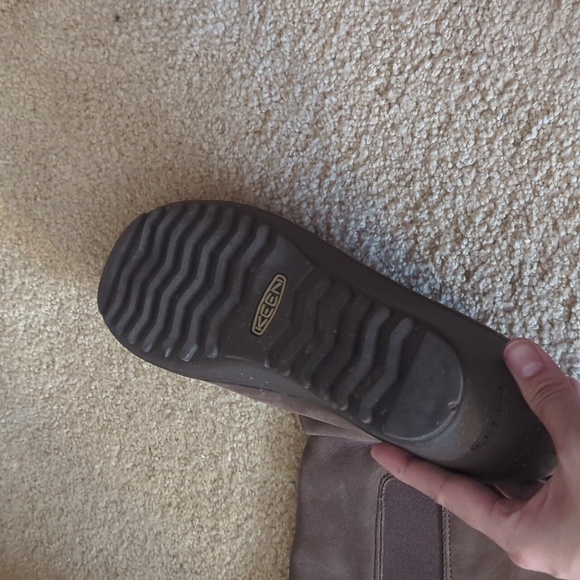 Keen Kate slouch boot wedge heel size 10 tan brown - Picture 7 of 12